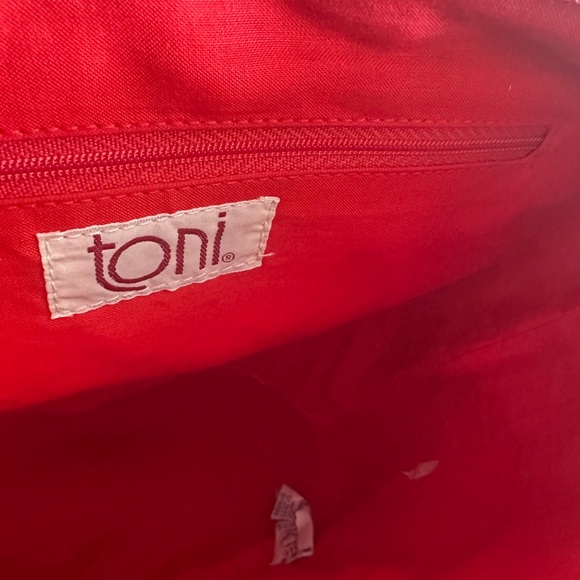 Toni a Division of Apollo Vi tage Red Leather Shoulder Bag New With Tags - Picture 7 of 7